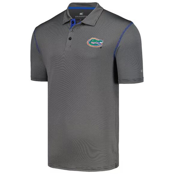 NWT!  Colosseum Black Gray Striped Florida Gators Cameron Polo - Size XL - Picture 2 of 9